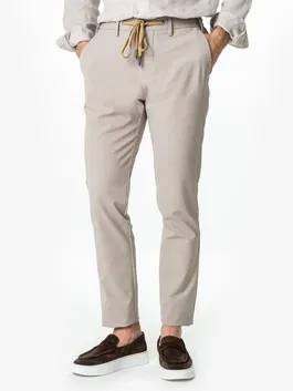 Pantaloni City Flexo Cu Snur Barbati Grej Din Spandex Milano BMan708