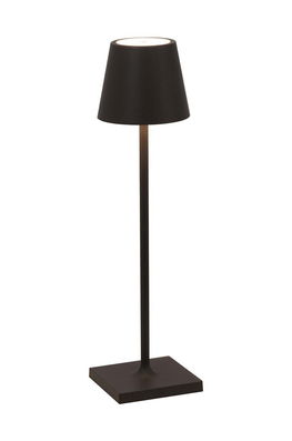 Zafferano Lampă De Masă Led Fără Fir Poldina Pro Micro Negru