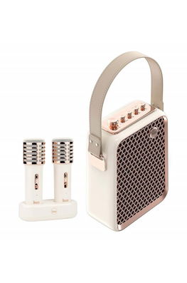 Reset Club Difuzor Wireless Cu Microfoane SongbBird Karaoke Bej