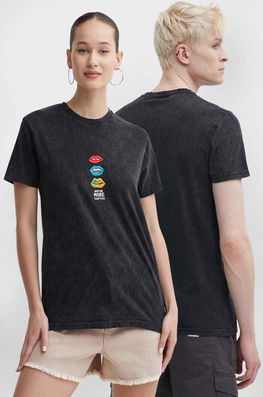 Kaotiko Tricou Din Bumbac Culoarea Negru, Cu Imprimeu