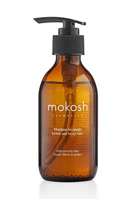 Mokosh șampon Pentru Părul Aspru, Fragil și încrețit Czereśnia & Bursztyn 200 Ml Galben