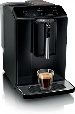 Espressor automat Bosch VeroCafe TIE20129, 15 bari, 1,4 l, rasnita ceramica, MilkMagic Pro, OneTouch, Negru