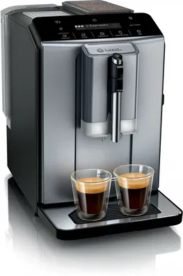 Espressor automat Bosch VeroCafe TIE20504, 15 bari, 1,4 l, rasnita ceramica, MilkMagic Pro, Calc’n Clean, Argintiu