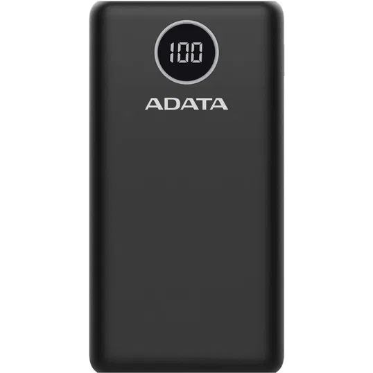 Acumulator extern ADATA 20000mAh, Quick Charge 3.0 + PD 18W, 2 x USB &amp, 1 x USB-C, P20000QCD 20.000 mAh, Total 3A, Negru