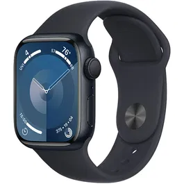 Apple Watch 9, GPS, Carcasa Midnight Aluminium 45mm, Midnight Sport Band - M/L