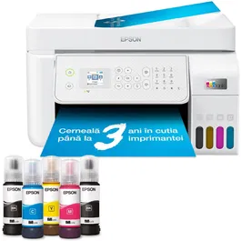 Multifunctional Inkjet Epson EcoTank L5316, A4, Color, 10 ppm, USB, Retea, Wireless Alb