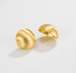 Cercei semicerc mare din argint rodiat sau argint placat cu aur, cercei stud rotunzi la moda, stil boem casual/elegant retro, vintage, cadou femei, texturat lucios, argintiu/auriu, 6 gr