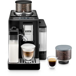 Espressor automat De’Longhi Rivelia EXAM 440.55.B, 0132215472, 2 recipiente pentru boabe, Tehnologie Bean Adapt, carafa cu tehnologie LatteCrema Hot, 1450W, 19 bar, 1.4 l, Negru