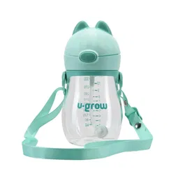 Cana cu pai si curea UG05-SIP330, tritan, 330 ml