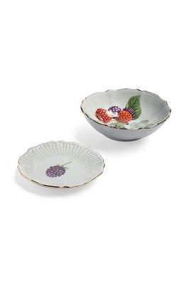 &k Amsterdam Vas De Fructe Cu Farfurie Vieux Blackberry Multicolor