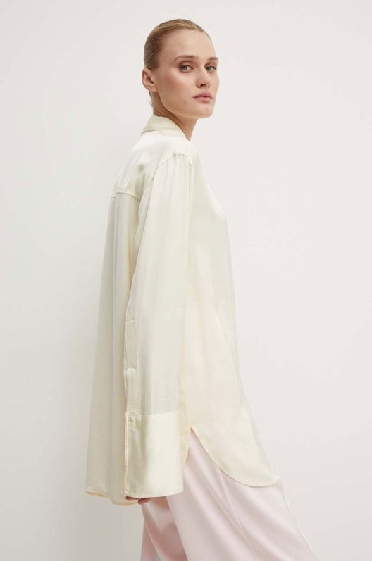Fluid Viscose RD Femei, Culoarea Bej, Cu Guler Clasic, Relaxed, DAY65243240 Day Birger Et Mikkelsen