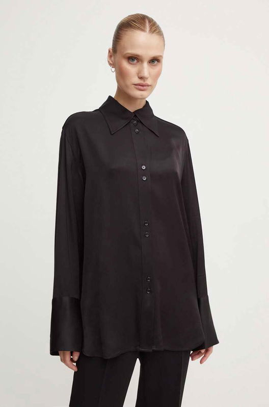 Fluid Viscose RD Femei, Culoarea Negru, Cu Guler Clasic, Relaxed, DAY65243240 Day Birger Et Mikkelsen