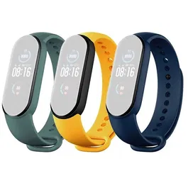 Bratara Xiaomi pentru Mi Band 5, TPU (set 3 buc.) – Albastru, Galben, Verde menta