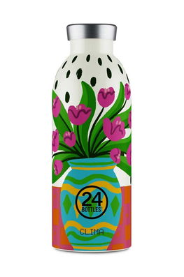 24bottles Sticla Termica Clima Bottle 500ml Fiori Rosa Clima.Bottle.050.F.Rosa Multicolor