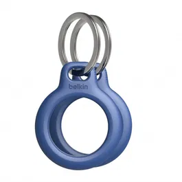 Suport securizat Belkin cu inel pentru AirTag Apple, 2 bucati, Albastru