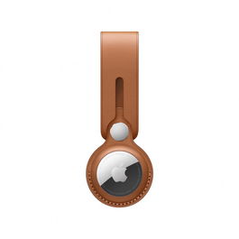 AirTag Apple Leather Loop, Saddle Brown