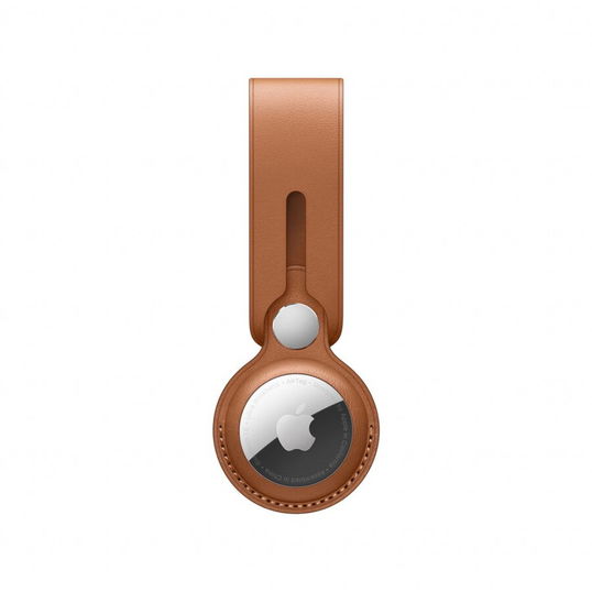 AirTag Apple Leather Loop, Saddle Brown