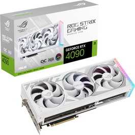 Placa video ASUS GeForce RTX 4090 ROG STRIX White O24G 24GB GDDR6X 384-bit DLSS 3.0, PCIE 4.0, 2x HDMI 3x DP