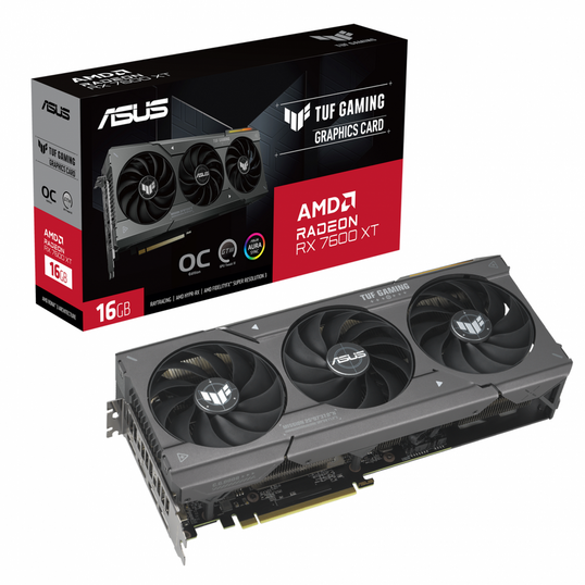 Placa Video Asus TUF Gaming Radeon RX 7600 XT OC 16GB GDDR6 128 bit, PCI Gen 4, 1x HDMI 3x DP
