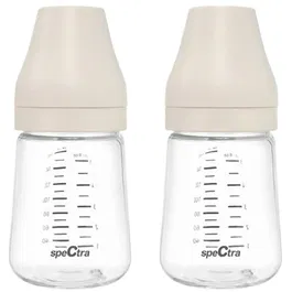 Set biberoane PA anticolici premium cu tetina S Spectra, crem, 160 ml, 2 buc