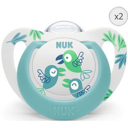 Set 2 suzete NUK STAR, SILICON, 6-18 luni, PASARE