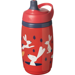 Cana Tommee Tippee Sportee, izoterma, cu protectie BACSHIELD ™ si capac, 266 ml, 12 luni +, Rosu, 1 buc