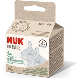 Tetina de silicon NUK For Nature, marime L, 2 buc
