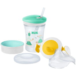 Cana 3in1 Nuk cu capace Trainer, Action si Magic, 230 ml, Gri