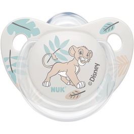Suzeta cu tetina din silicon NUK Trendline Disney The Lion King, forma potrivita pentru maxilar, fara BPA, 6-18 luni, 2 bucati/cutie