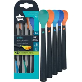 Set 5 lingurite Tommee Tippee, de la 4 luni, Multicolor