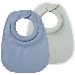 Bavete Tommee Tippee pentru hanirea cu lapte, confortabile, super moi si extra absorbante, reglabile si reversibile, material aprobat OEXO-TEX, pachet de 2 buc, albastru/verde