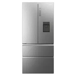 Combina frigorifica French Door No Frost cu 4 usi Haier HFW7819EWMP, 83 cm, 537 l, Dozator apa, My zone, Wi-Fi, Clasa E, Platinum Inox