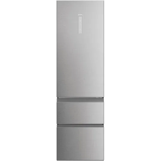 Combina frigorifica No Frost cu 3 usi Haier HTW5620DNMG, 60 cm, control WiFi, Humidity Zone, 414 l, Clasa D, Argintiu