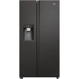 Combina frigorifica Side by Side No Frost Haier HSW59F18EIPT, 90 cm, 601 l, Dispenser apa si gheata, Multi Air Flow, Wi-Fi, Clasa E, Negru