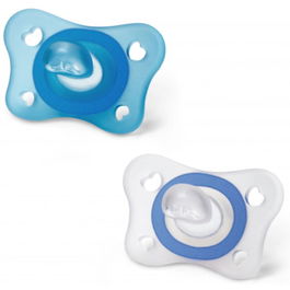 Suzeta din silicon Chicco Physioforma Mini soft, baietel, 2-6 luni+, 2 buc.
