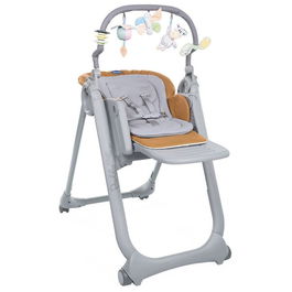 Scaun de masa pentru bebelusi Chicco Polly Magic Relax, 4 roti, almond, 0 luni+