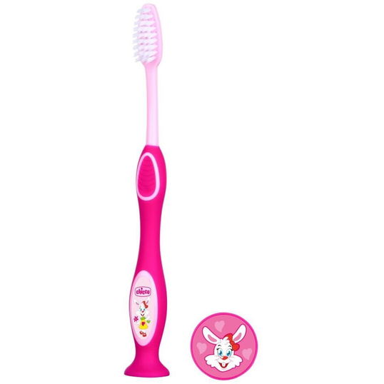 Periuta pentru dinti de lapte Chicco, roz, 3-6 ani