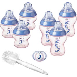 Kit biberoane nou nascut, ONL fete Tommee Tippee, + 0 luni, Calut de Mare Albastru