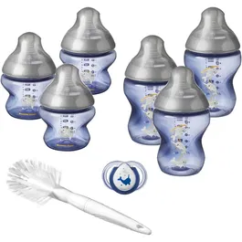 Kit biberoane nou nascut, ONL baieti Tommee Tippee, + 0 luni, Pestisor Albastru