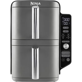 Friteuza cu aer cald Ninja SL400EU Double Stack XL, 9.5 l, 2470 W, 6 programe, Gri