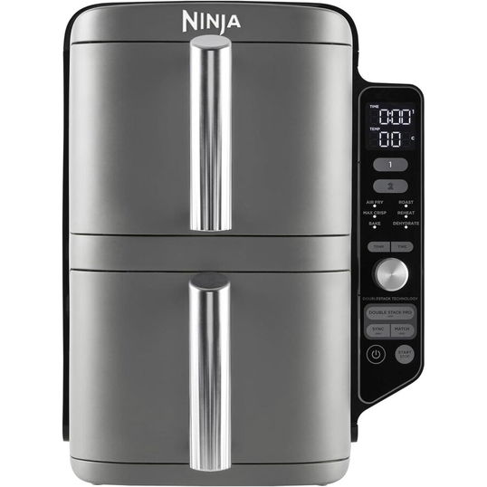 Friteuza cu aer cald Ninja SL400EU Double Stack XL, 9.5 l, 2470 W, 6 programe, Gri