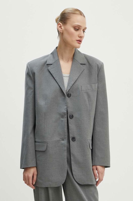 Classic Tailoring Culoarea Gri, Un Singur Rand De Nasturi, Neted, 2244115169 2NDDAY
