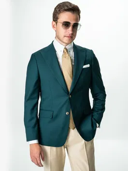 Sacou Necaptusit De Vara Barbati Verde Petrol Stofa Vitale Barberis Bman0028