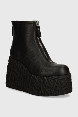 AGL Cizme De Piele Lava Femei, Culoarea Negru, Cu Platforma, D238502PGTOCKI0000
