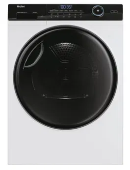 Uscator de rufe Haier I-Pro Seria 5 HD90-A3959-S, 9 kg, Pompa de caldura, Inverter, Wi-Fi, iRefresh, iTime, Pillow Drum, Clasa A+++, Alb
