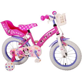 Bicicleta pentru copii -Disney Minnie Cutest Ever! - Fete - 14 inch - Roz - Doua frane de mana Volar