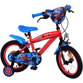 Bicicleta pentru copii - Ultimate Spider-Man - Baieti - 14 inch - Albastru-Rosu - Doua frane de mana