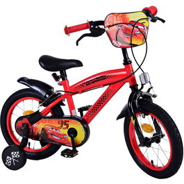 Bicicleta pentru copii - Disney Cars - Baieti - 14 inch - Rosu - Doua frane de mana Volare VLR21498-