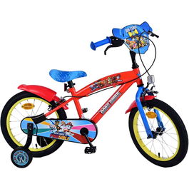 Bicicleta pentru copii - Paw Patrol - Baieti - 16 inch - Albastru-Rosu - Doua frane de mana Volare V