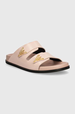 Vanda Novak Slapi De Piele Femei, Culoarea Roz, Sandy Cristal Pink
